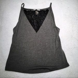 NWOT H&M lace cutout high neck tank size medium